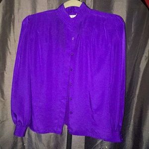 Chaus Purple Blouse Vintage